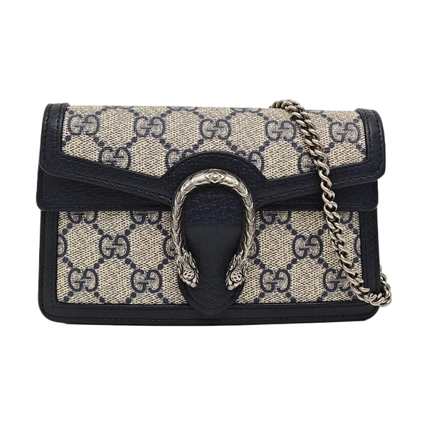 Dionysus Super Mini Monogram Coated Canvas Beige