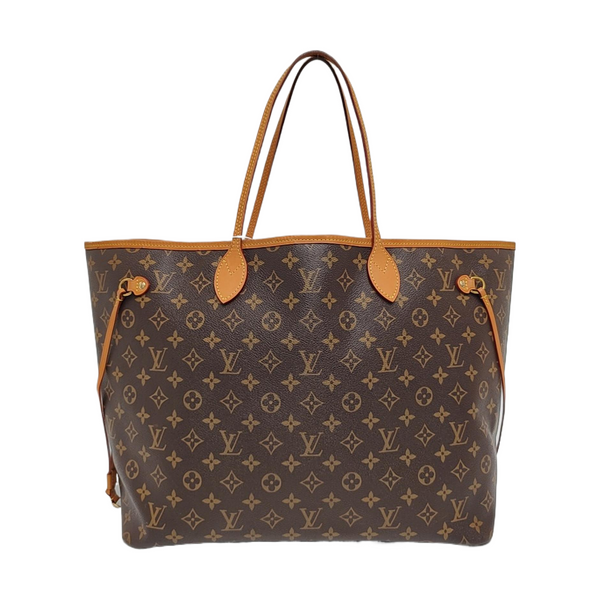 Authenticated pre-owned  NEVERFULL GM Monogram Coated Canvas Brown - Tote Bag at Looply