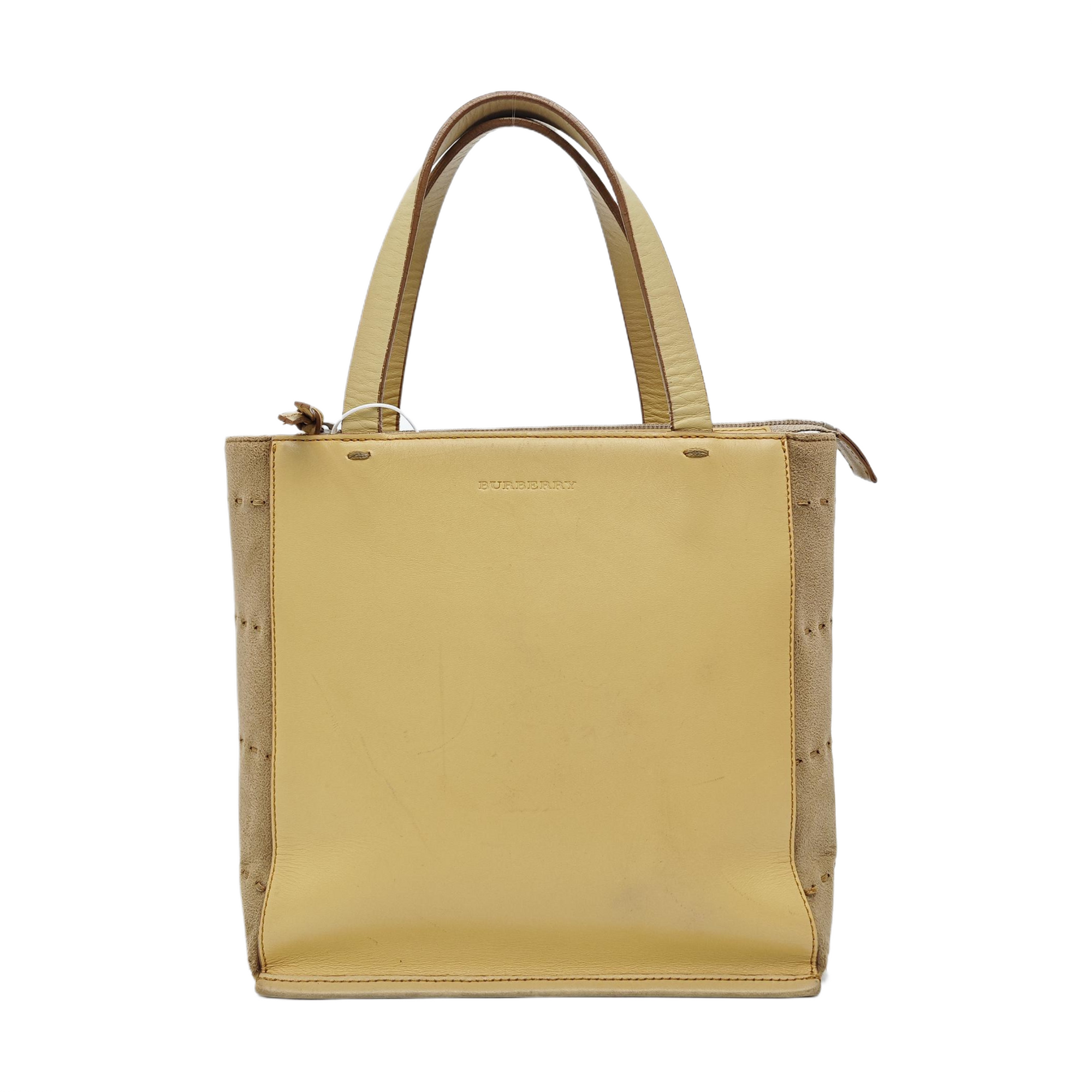 Calfskin Top Handle Bag Beige