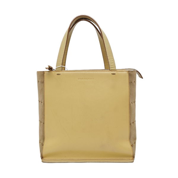 Calfskin Top Handle Bag Beige