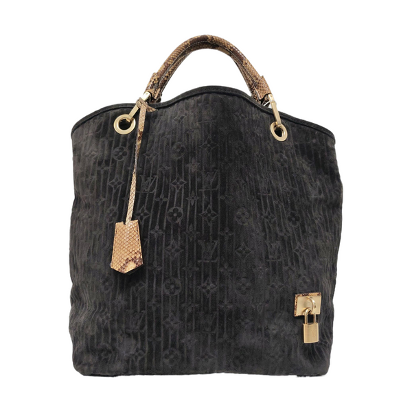WHISPER GM Monogram Suede Black