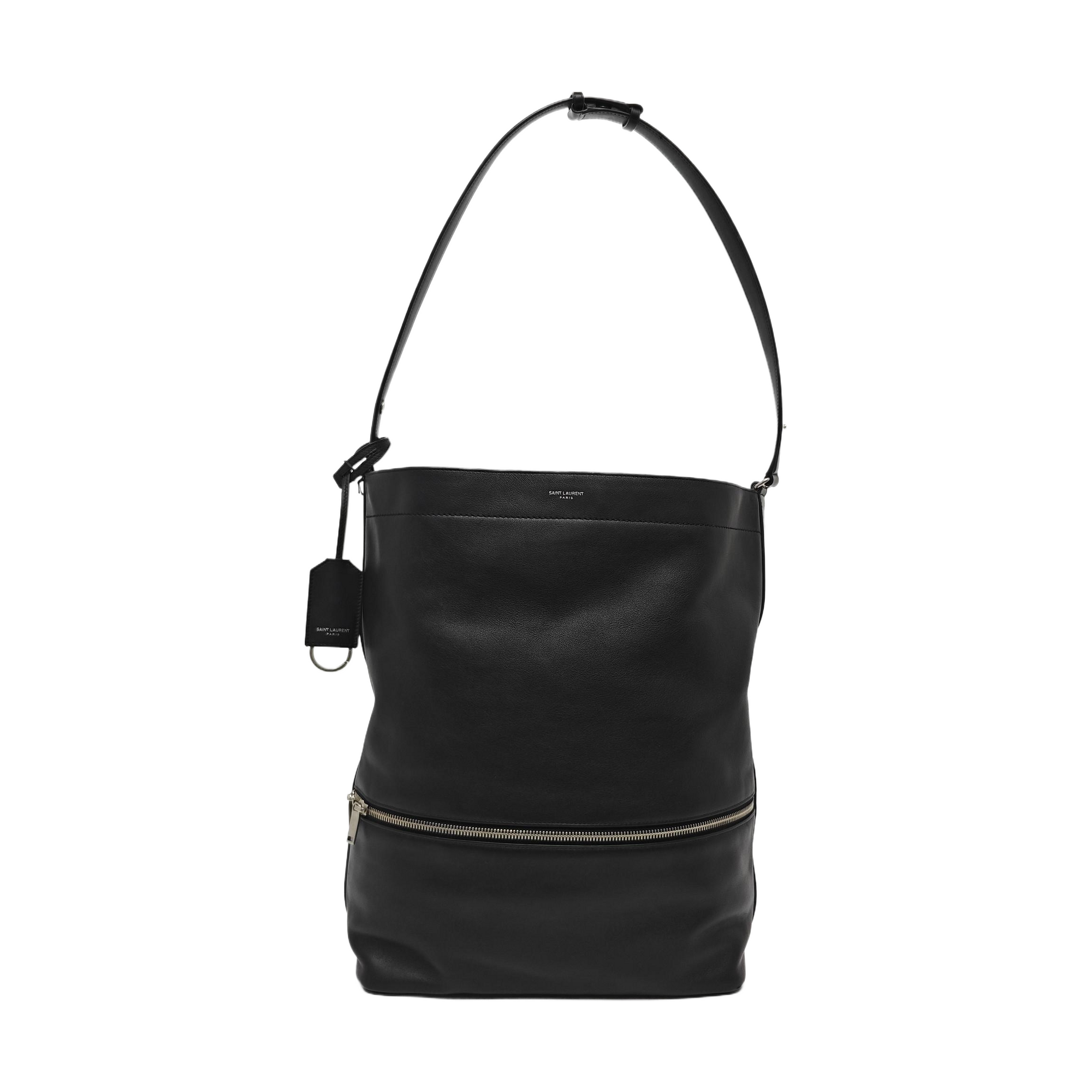 Calfskin Bucket Bag Large Black