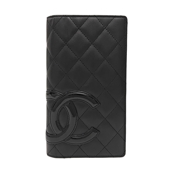 CAMBON Quilted Calfskin Black Wallet