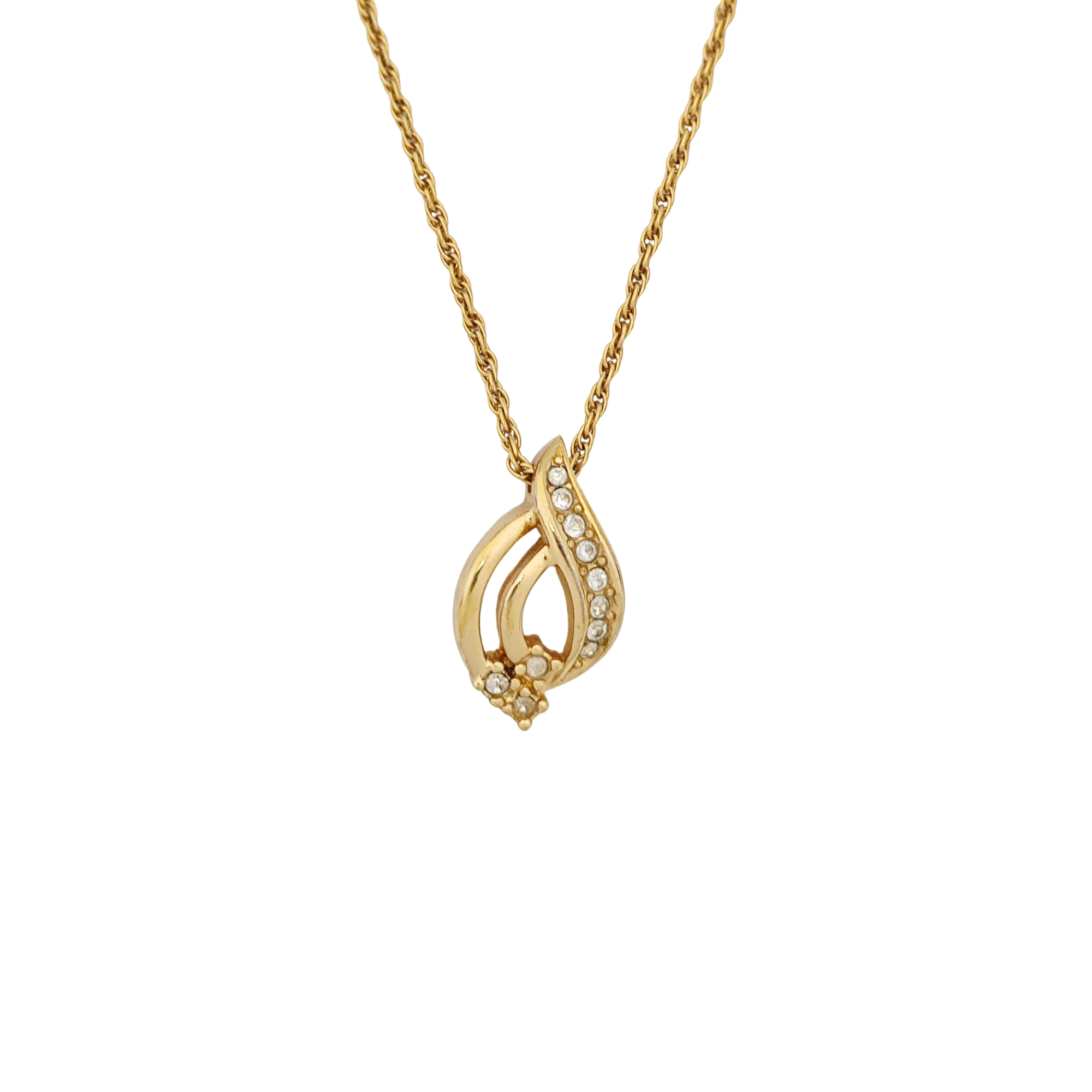 Twist Round Metal Gold Necklace