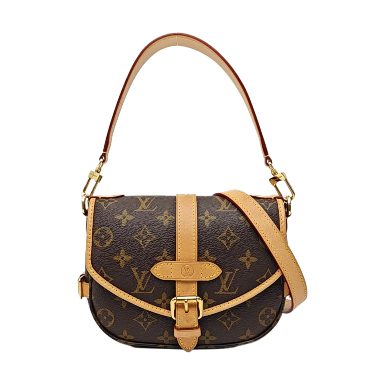 SAUMUR BB Monogram Coated Canvas Brown