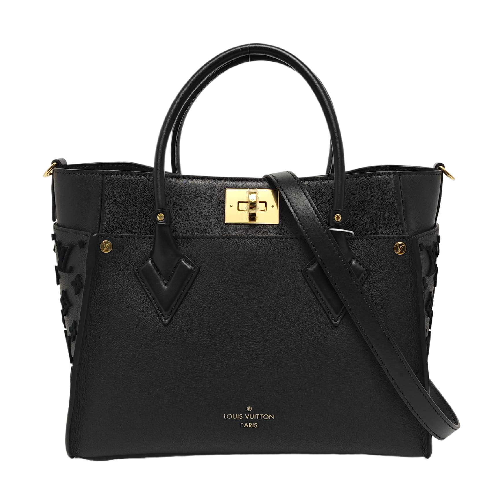 ON MY SIDE MM Monogram Calfskin Black