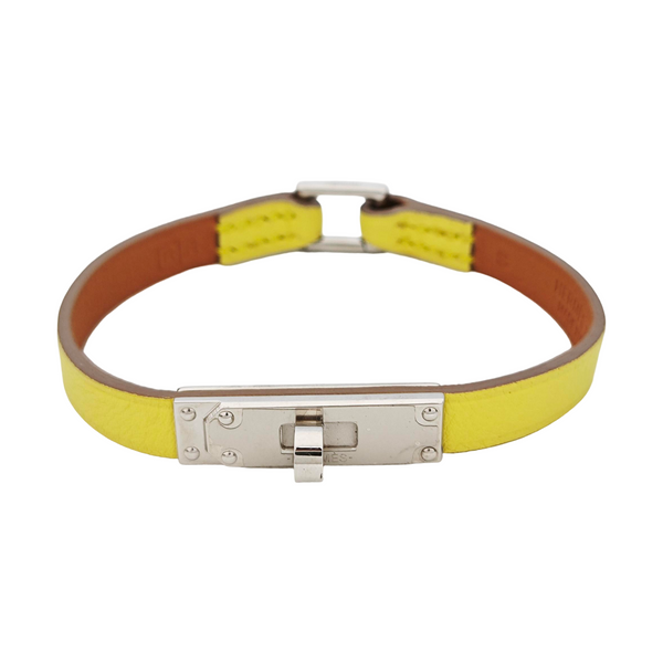 Micro Kelly Leather Yellow Bracelet