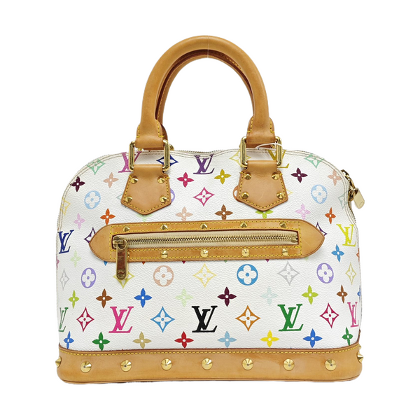 LV × TM Alma Pequeño Lona Monogram Revestida Blanca