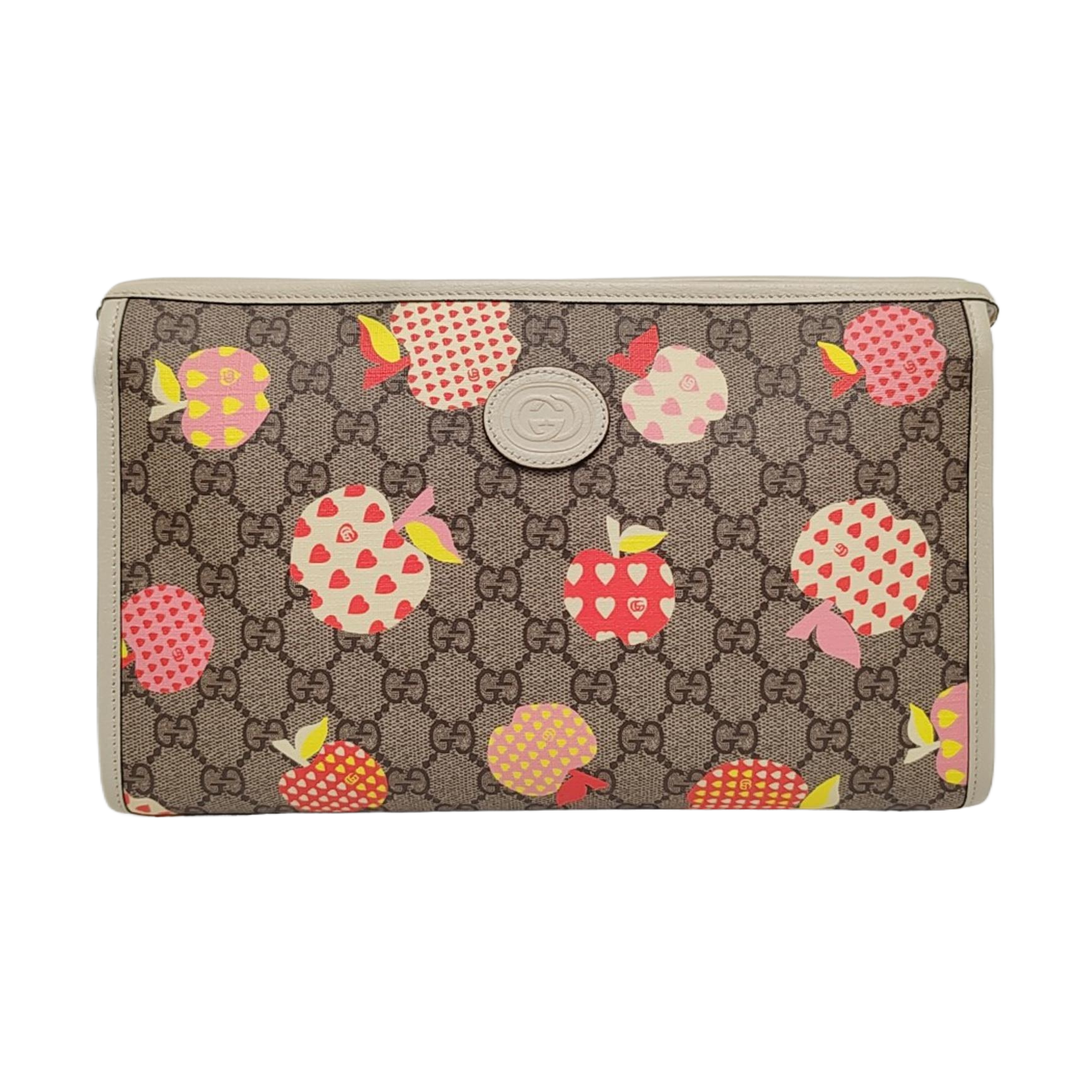 Monogram Coated Canvas Clutch Brown