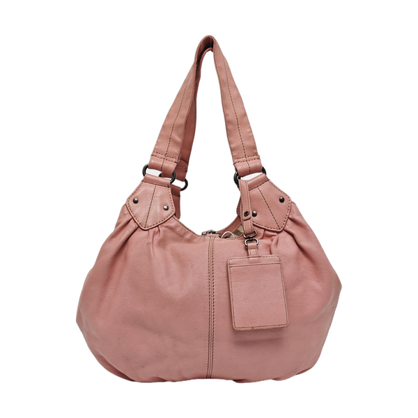 Leather Shoulder Bag Pink