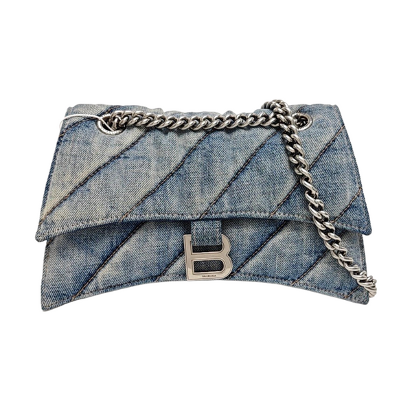 Crush Small Quilted Denim Blue