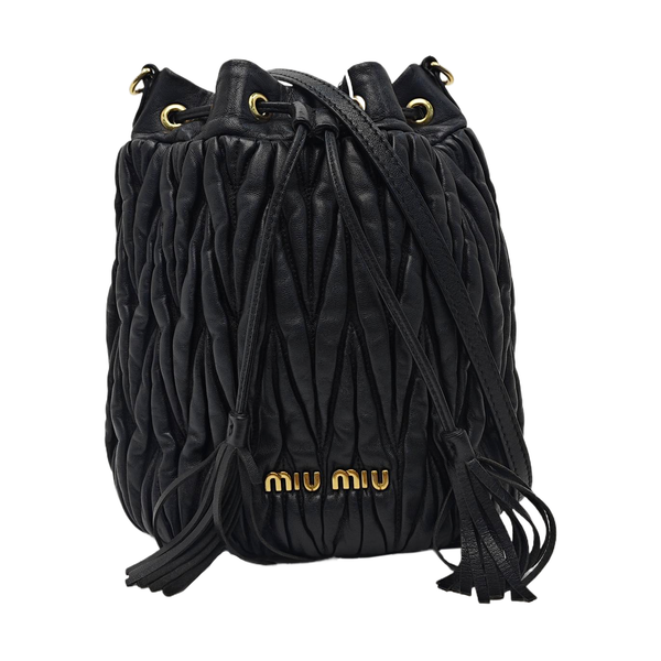 Matelassé Quilted Lambskin Black