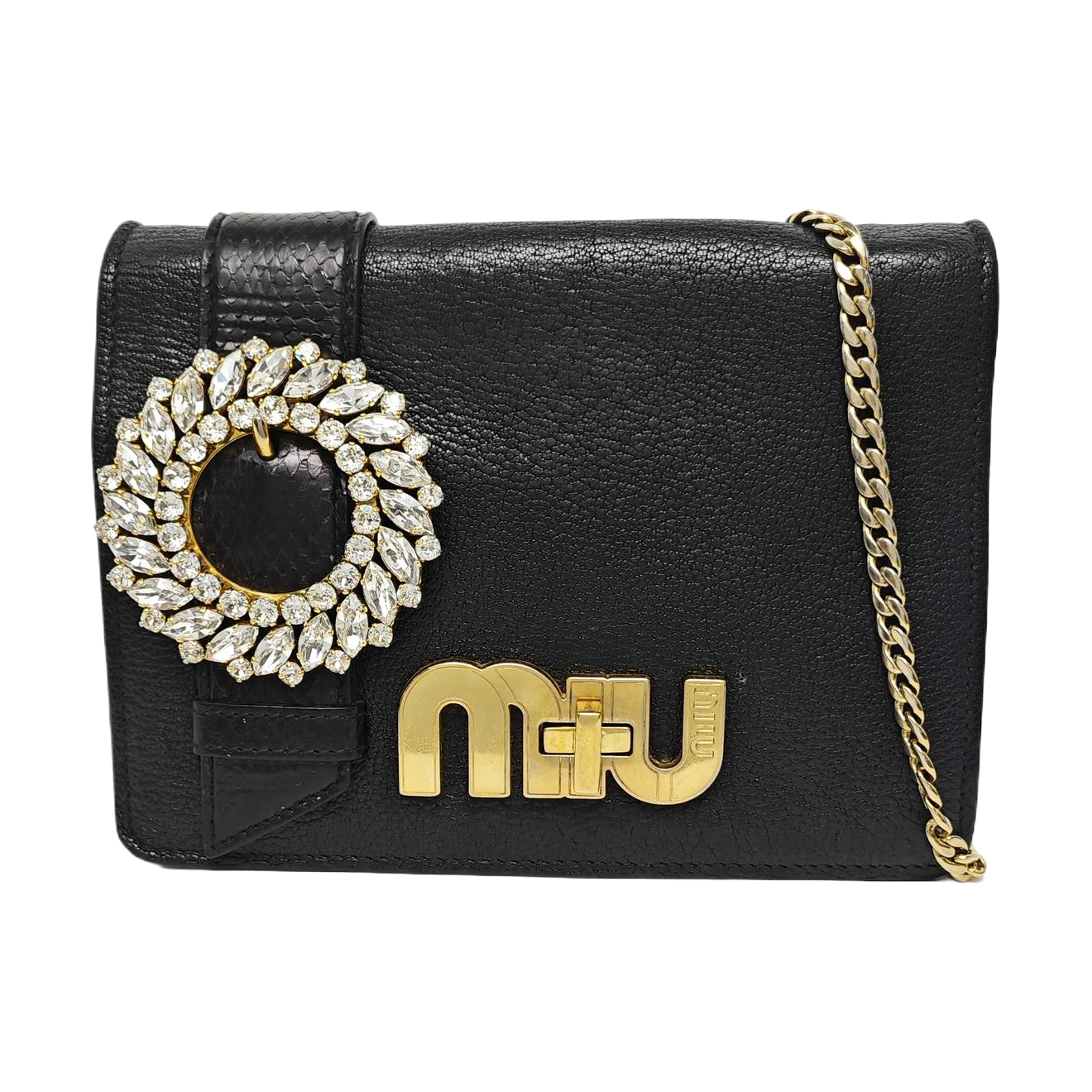 My Miu Lambskin Black