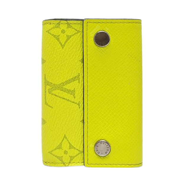DISCOVERY Monogram Coated Canvas Yellow Card Holder