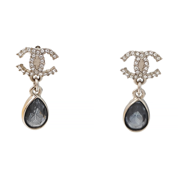 CC Logo Lab-Grown Diamond Silver Stud Earrings