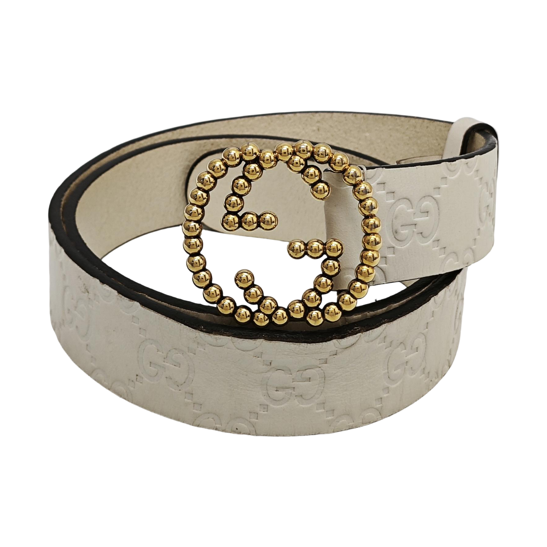 Leather Belt White