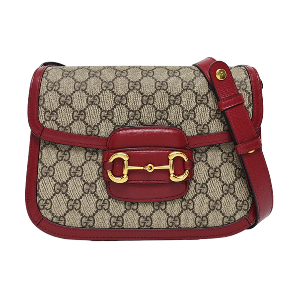 Horsebit 1955 Small Monogram Coated Canvas Beige