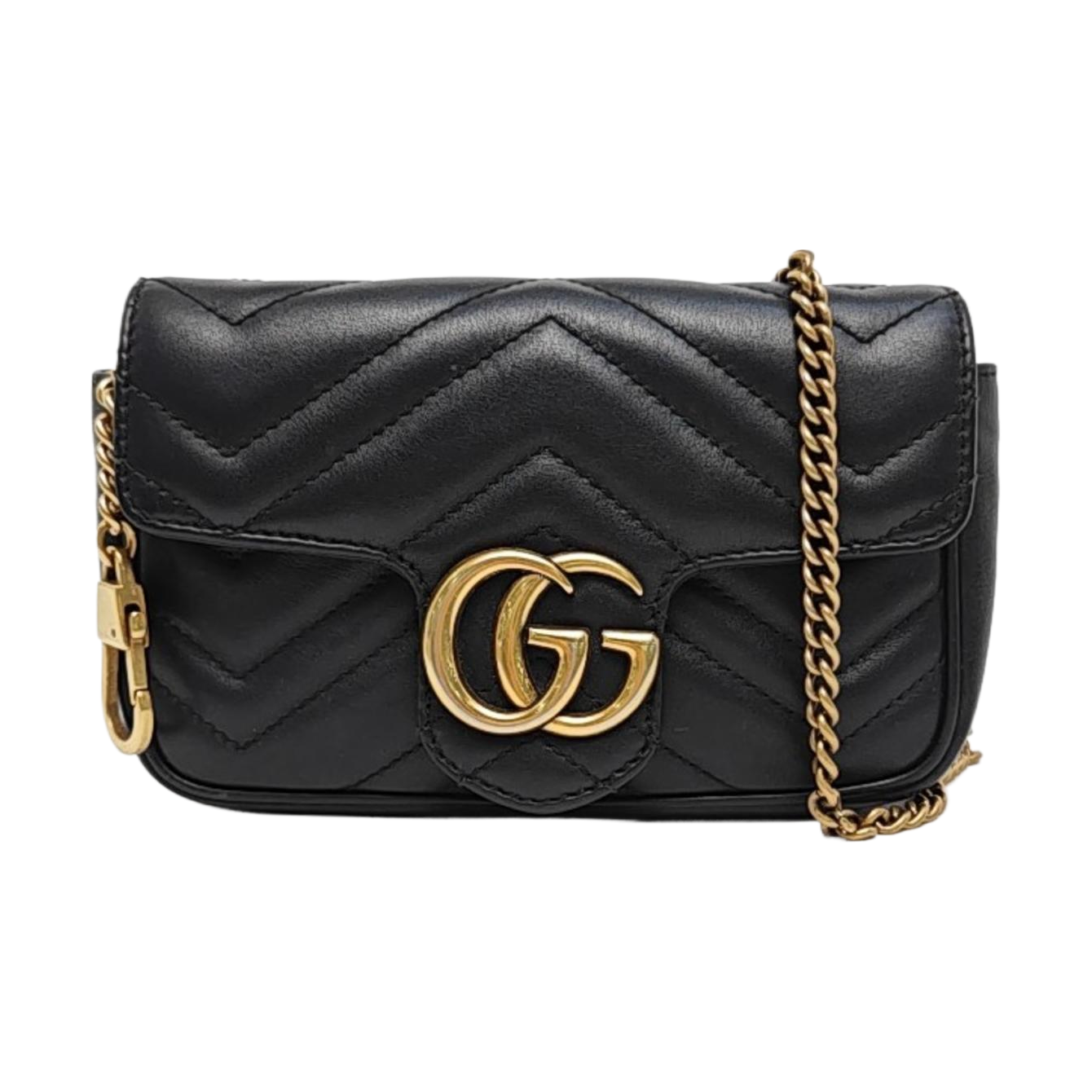GG Marmont Mini Quilted Calfskin Black
