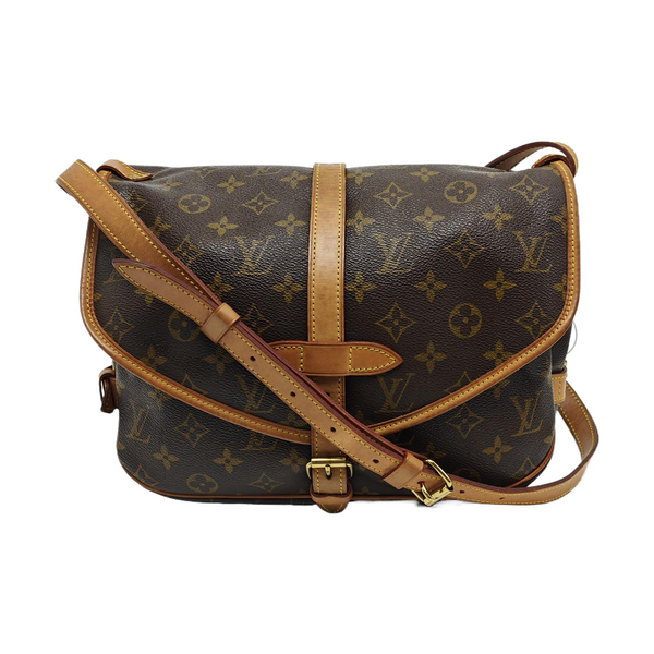 SAUMUR 30 Monogram Coated Canvas Brown