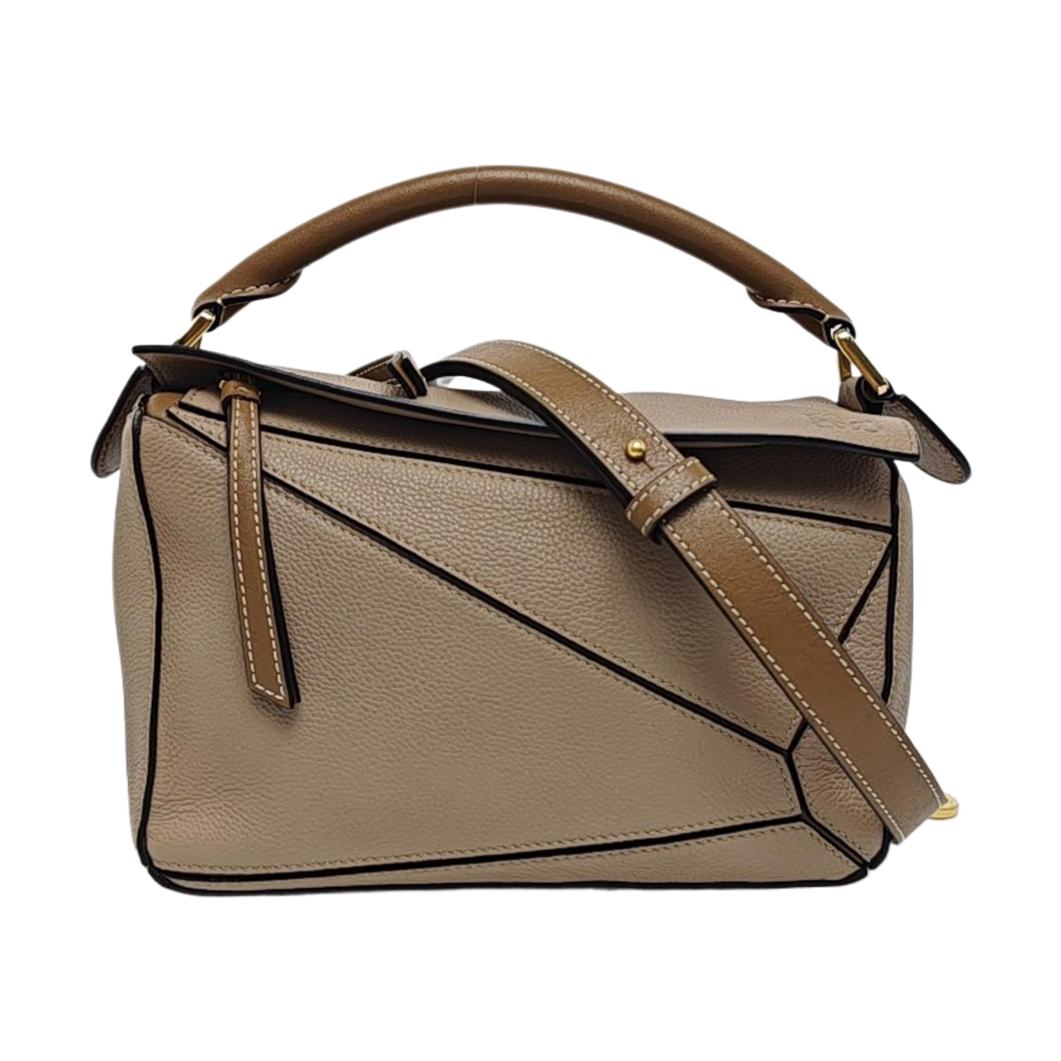 Puzzle Small Calfskin Beige