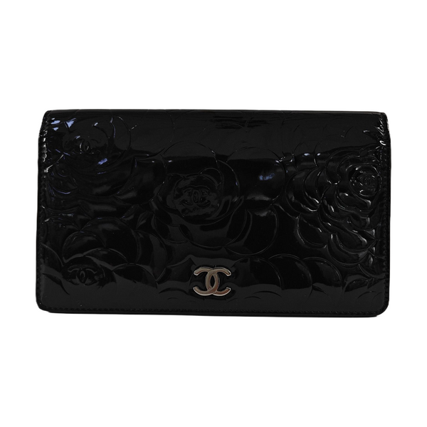 WOC Patent Calfskin Black Wallet