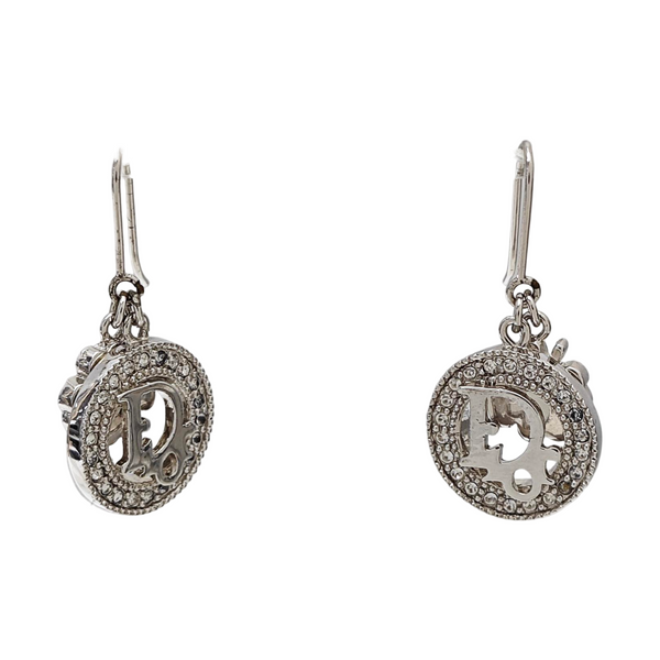 Dior Oblique Metal Silver Stud Earrings