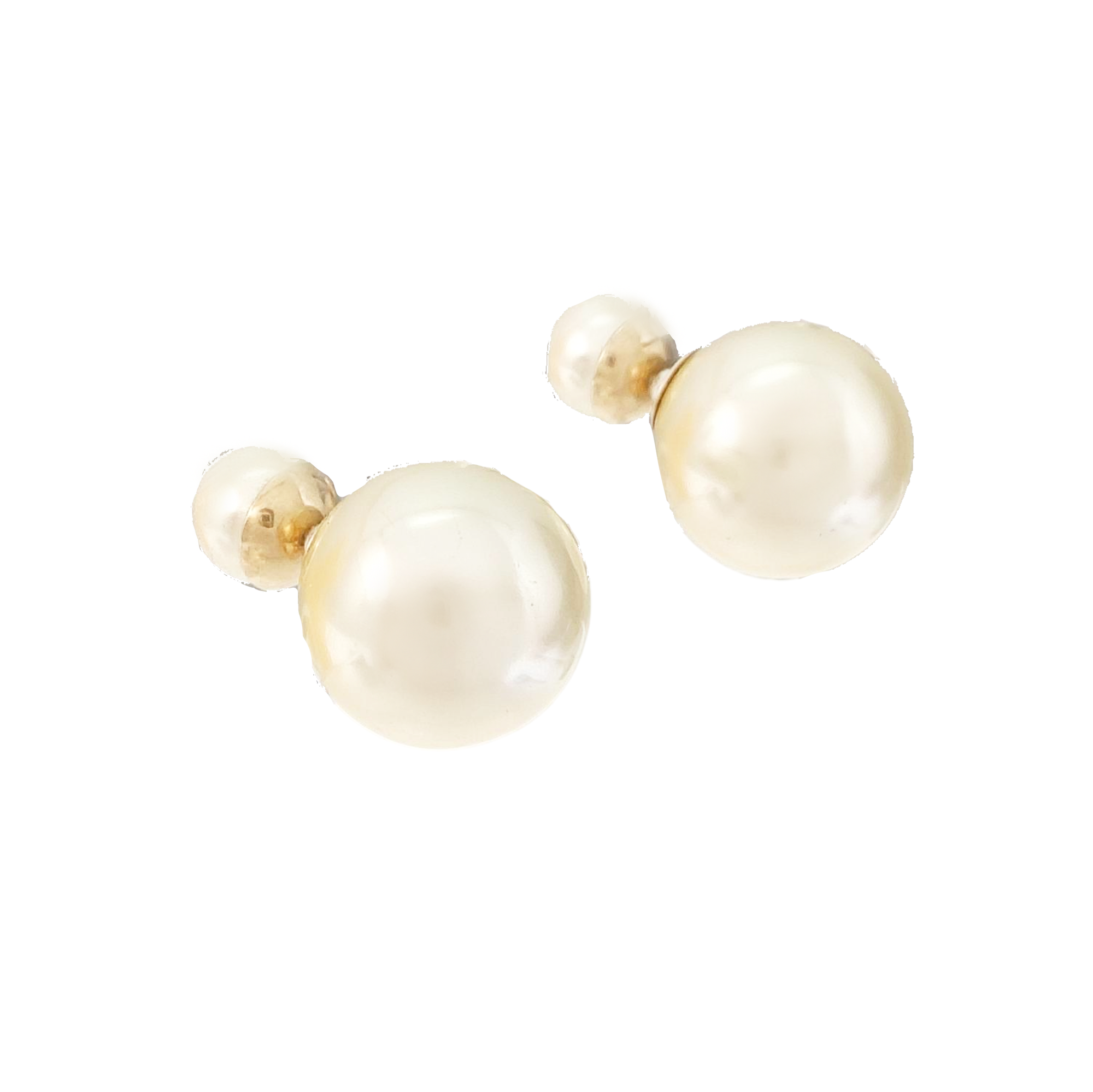Dior Tribales Metal White Stud Earrings