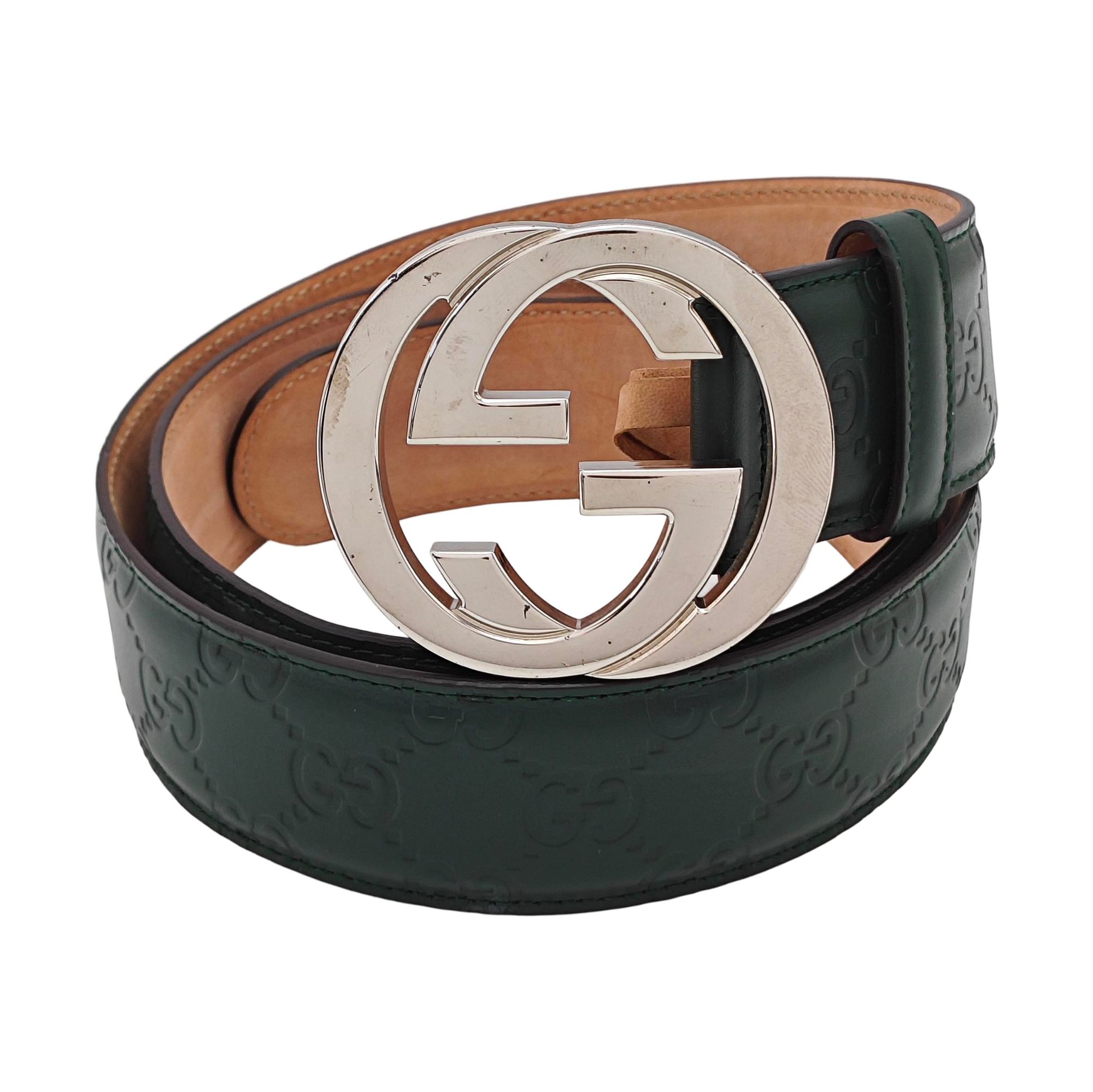 Leather Belt Green