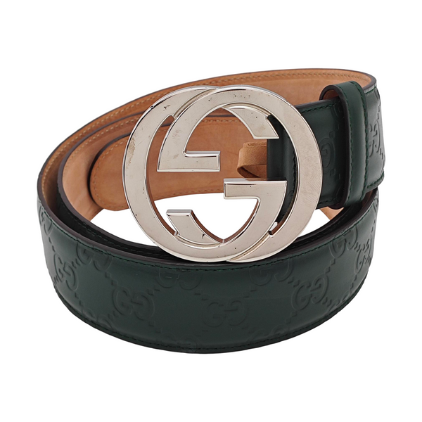 Leather Belt Green