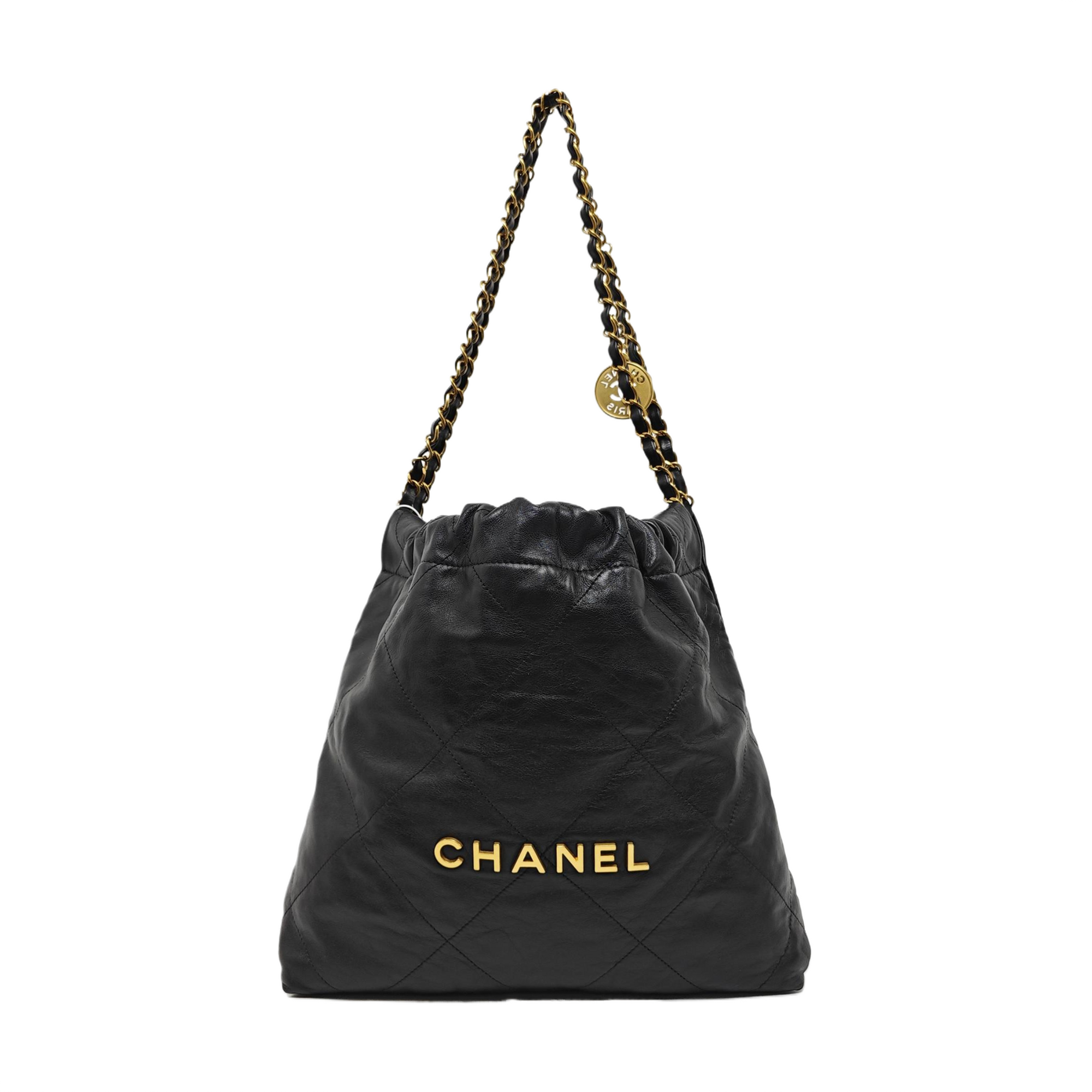CHANEL 22 Small Quilted Calfskin Black