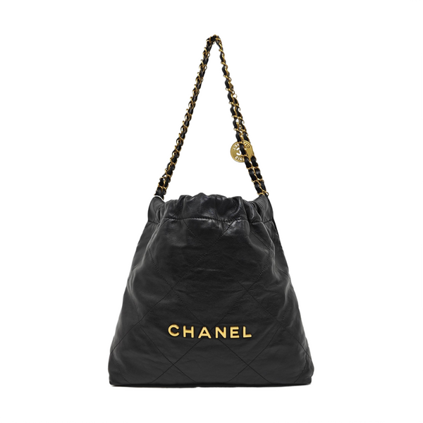 CHANEL 22 Small Quilted Calfskin Black