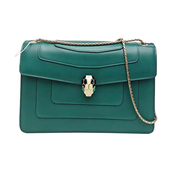 SERPENTI FOREVER Medium Quilted Calfskin Green