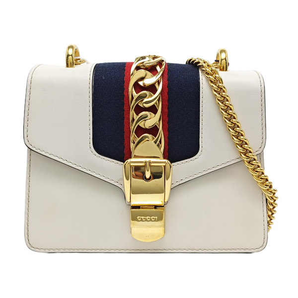 Sylvie Mini Calfskin White