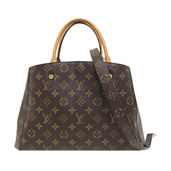 MONTAIGNE Monogram Coated Canvas Brown