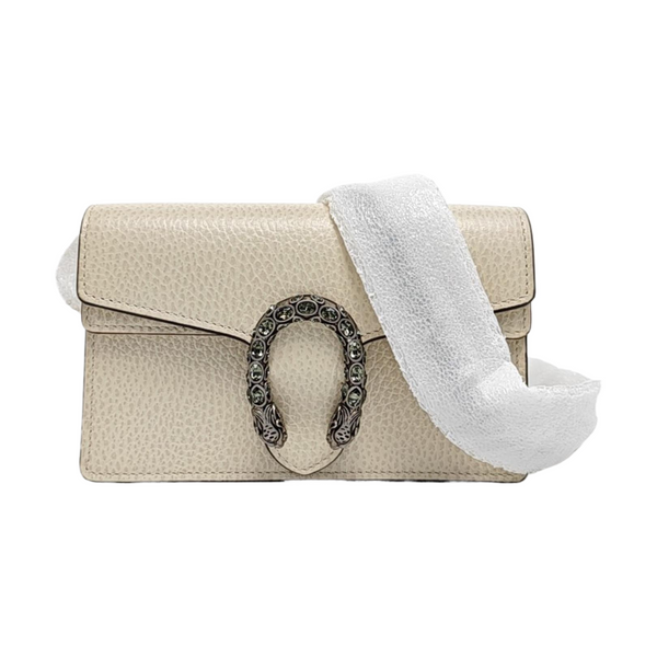Authenticated pre-owned  Dionysus Super Mini Calfskin White - Crossbody Bag at Looply