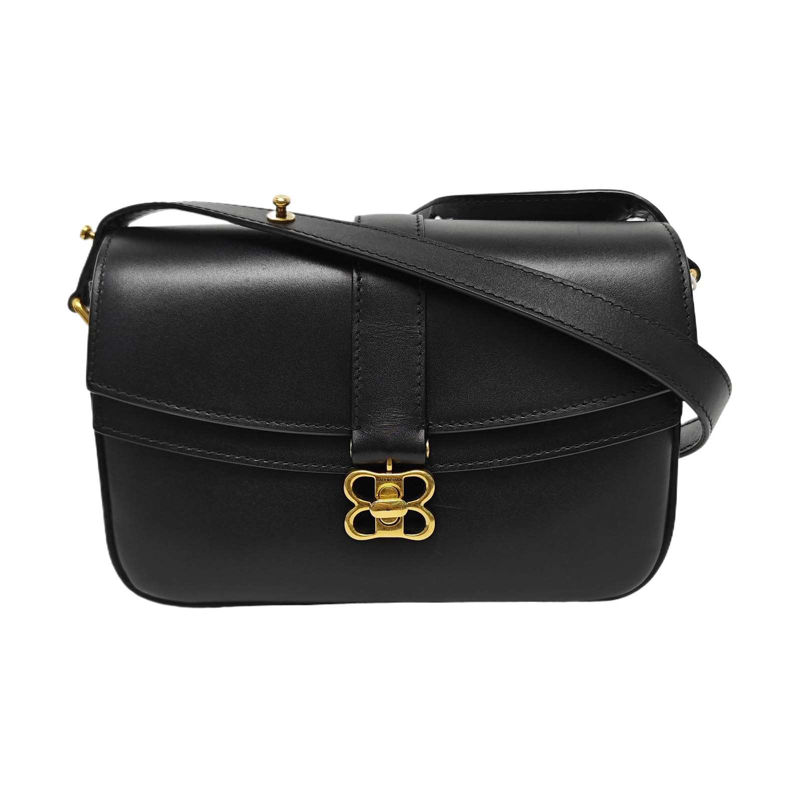 Leather Shoulder Bag Black