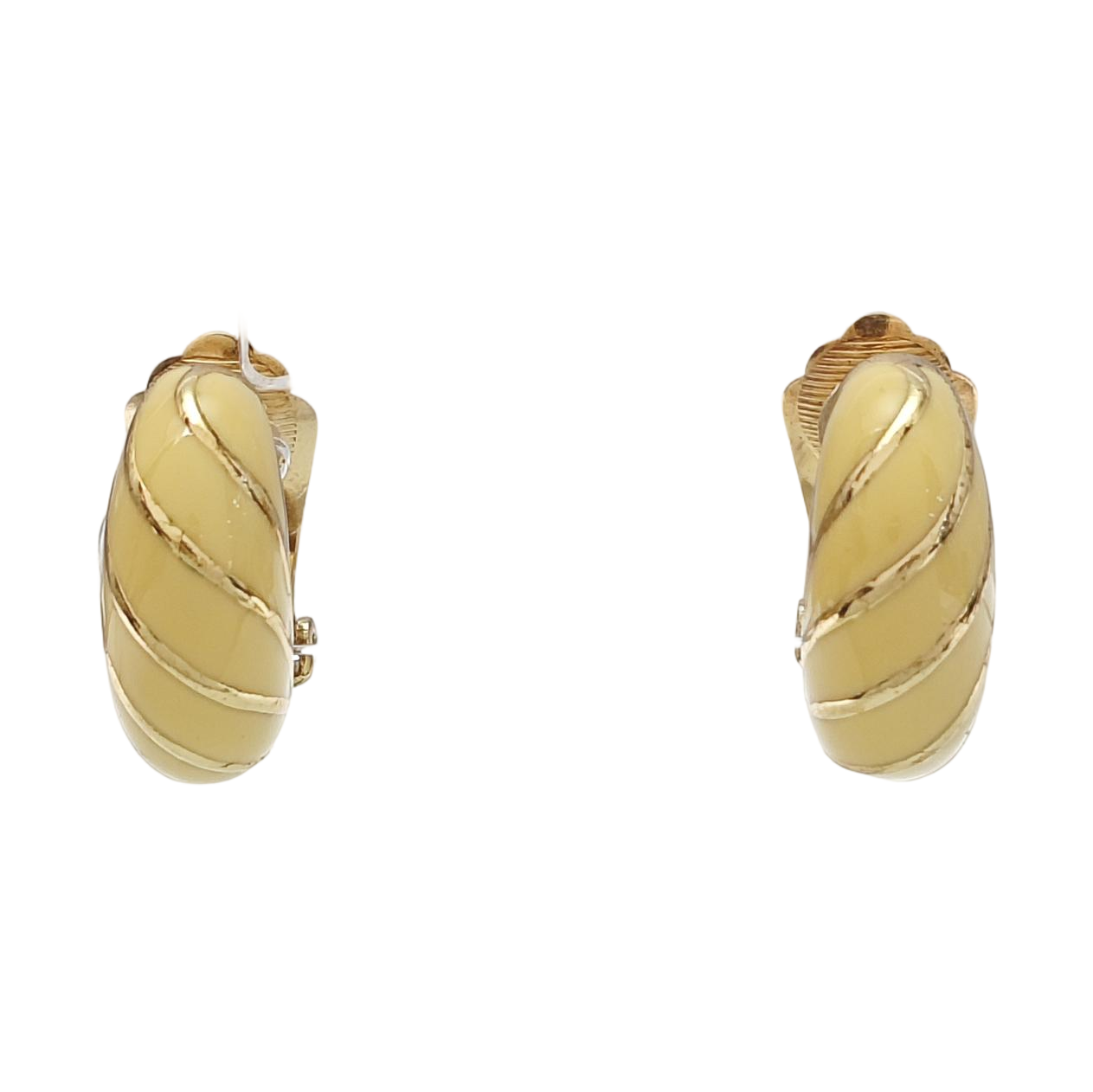 Metal Gold Clip On Earrings