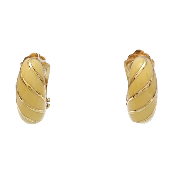 Metal Gold Clip On Earrings