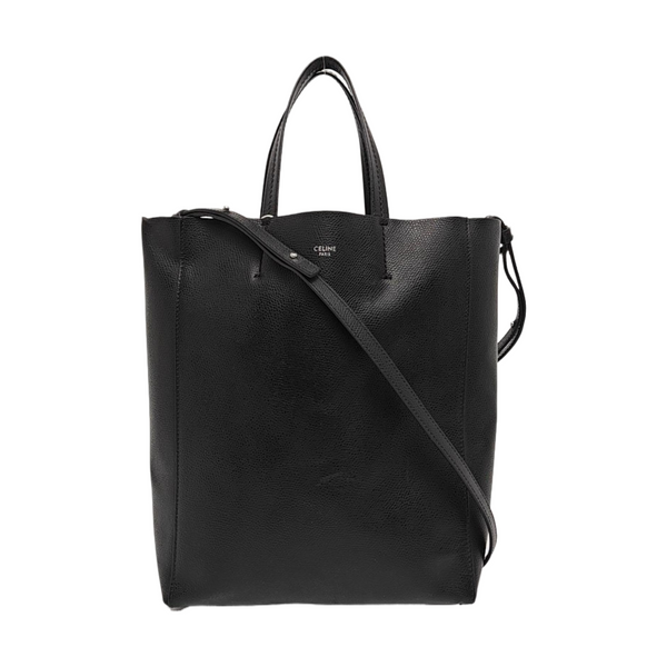 Authenticated pre-owned  VERTICAL CABAS Small Calfskin Black - Tote Bag at Looply