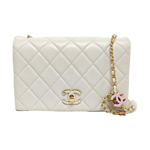 Quilted Lambskin White