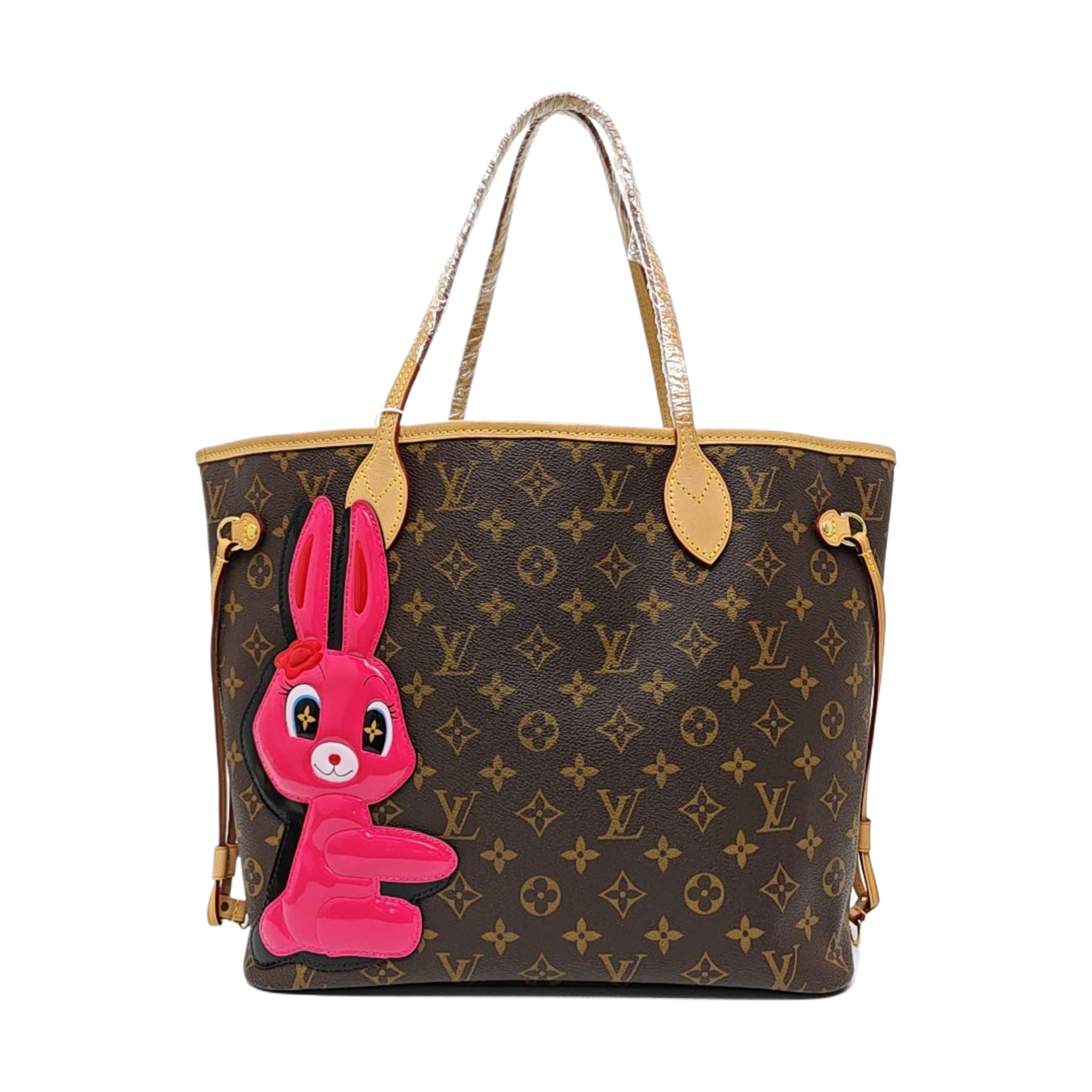 NEVERFULL MM Monogram Coated Canvas Brown