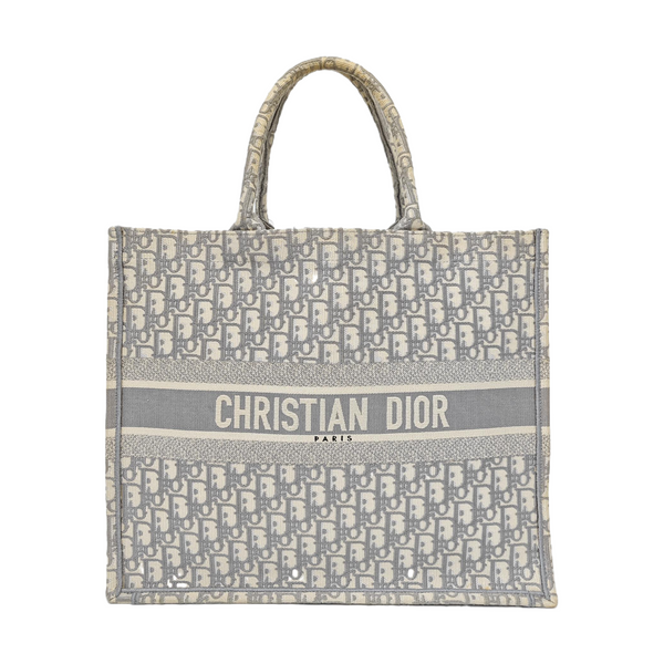 Book Tote Large Oblique Canvas Gray