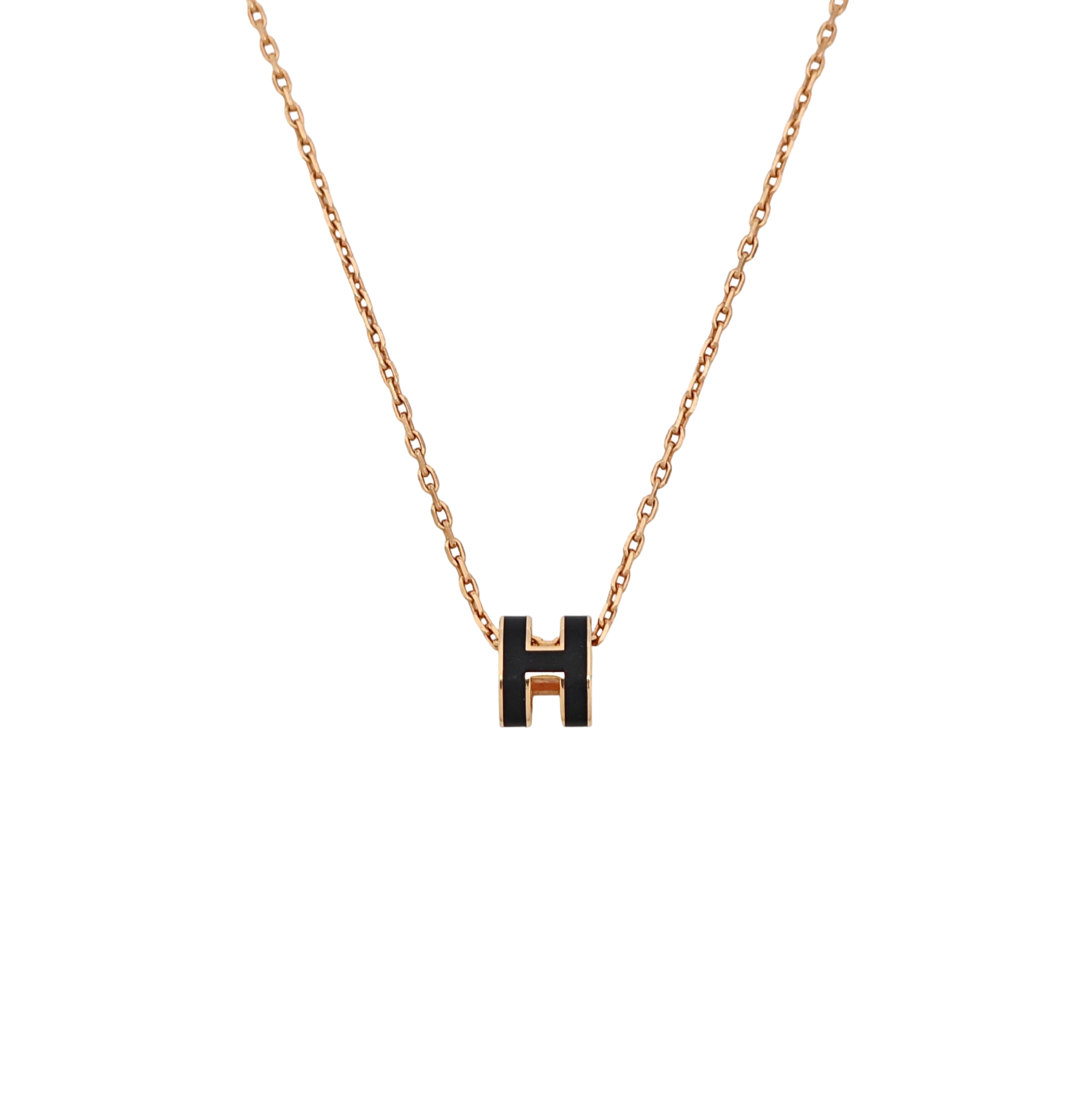 Pop H Metal Rose Gold Necklace