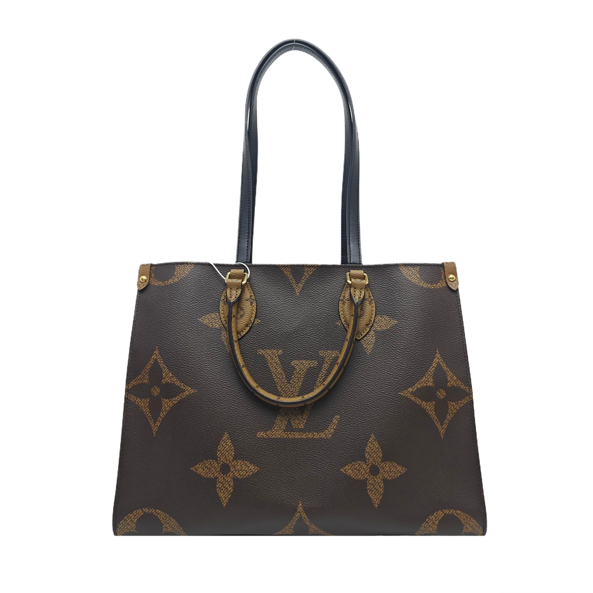 ONTHEGO MM Monogram Coated Canvas Brown