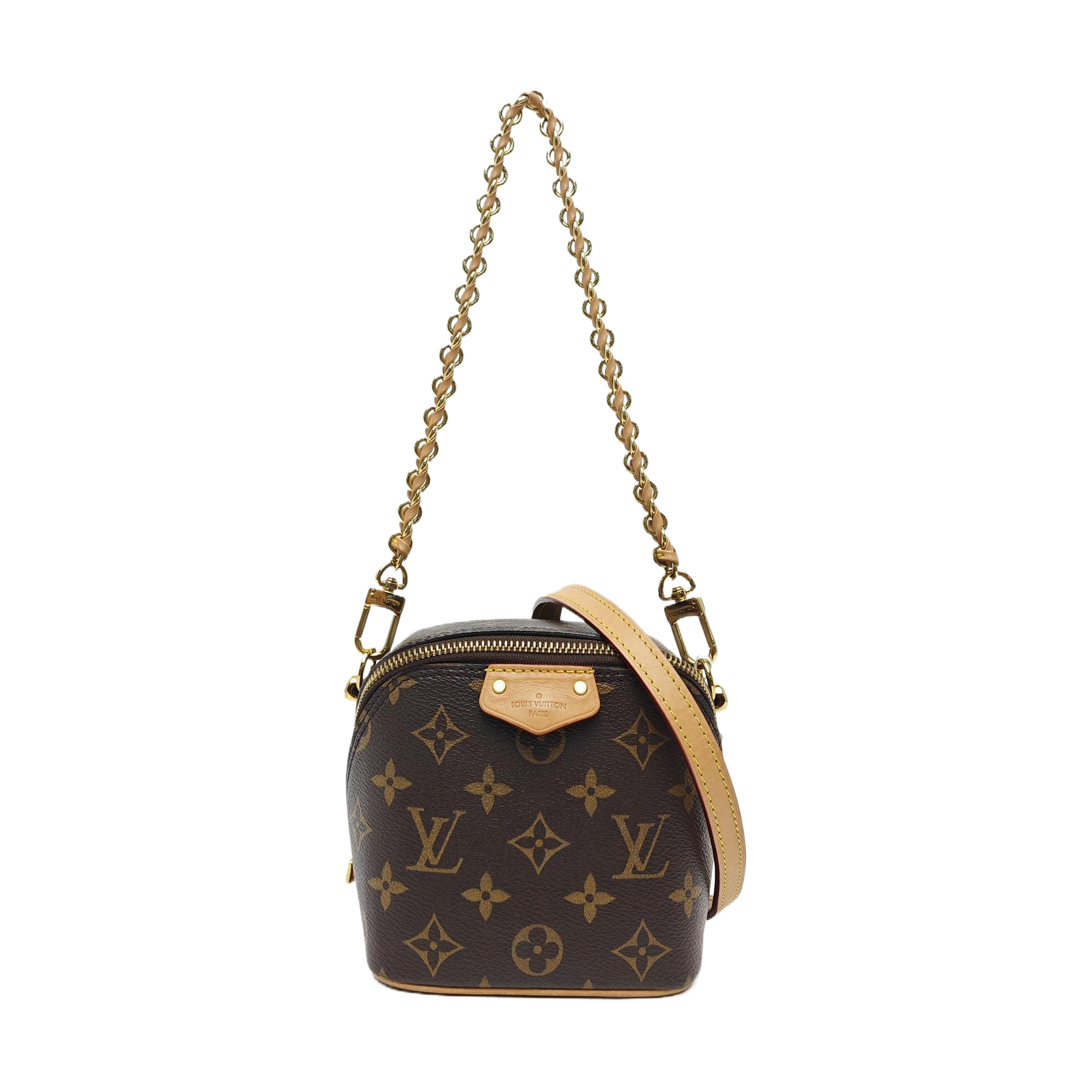JUST IN CASE Monogram Coated Canvas Brown