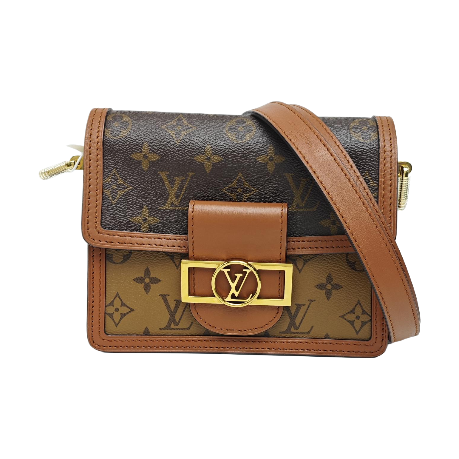 DAUPHINE Mini Monogram Coated Canvas Brown