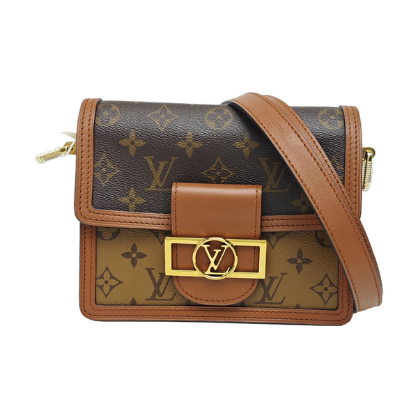 DAUPHINE Mini Monogram Coated Canvas Brown