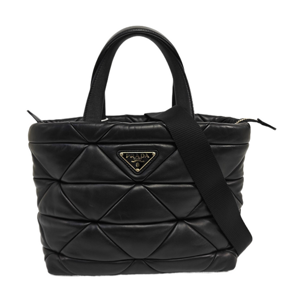 System Quilted Nylon Black