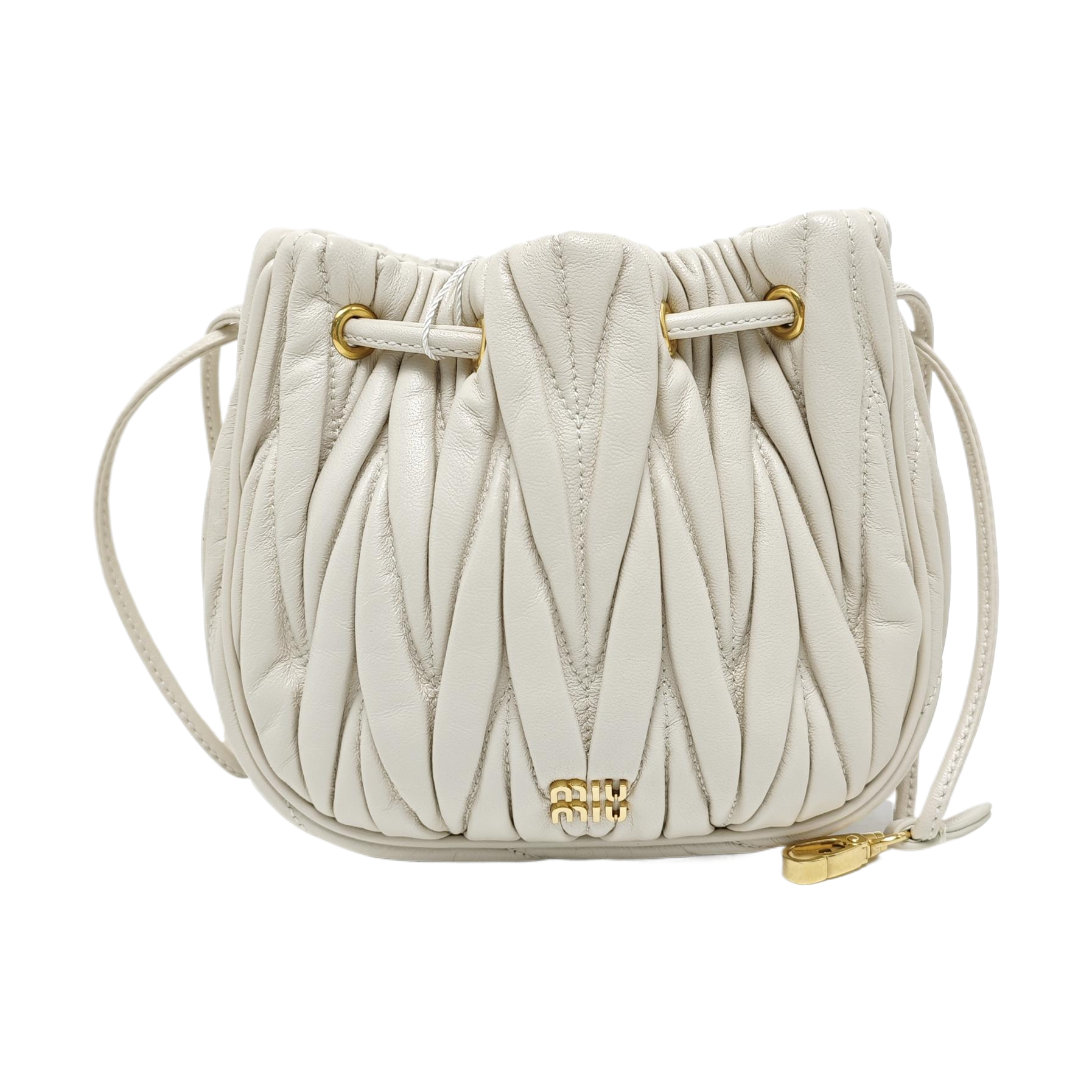 Matelassé Quilted Lambskin White