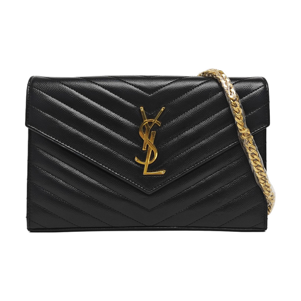 MONOGRAM Medium Chevron Calfskin Black